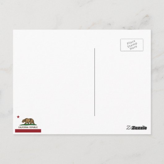 California State Flag Palo Alto Briefkaart (Achterkant)