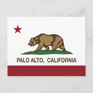 California State Flag Palo Alto Briefkaart