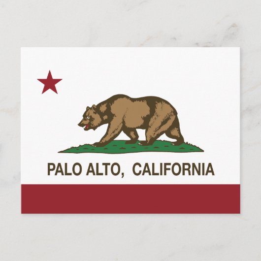 California State Flag Palo Alto Briefkaart (Voorkant)