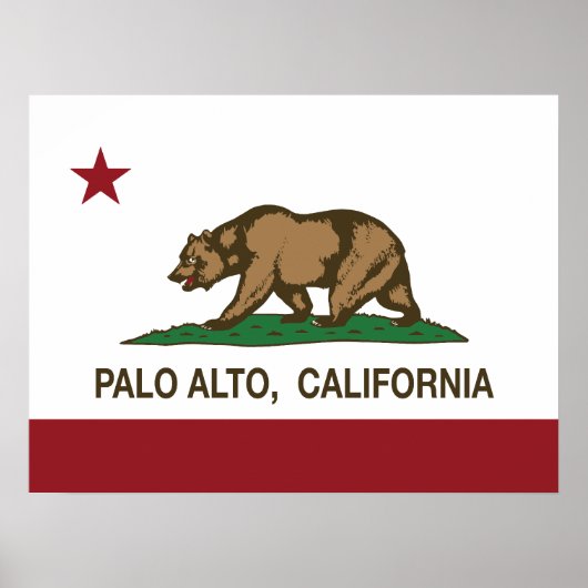 California State Flag Palo Alto Poster (Voorkant)