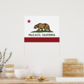 California State Flag Palo Alto Poster (Keuken)