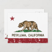 California State Flag Petaluma Briefkaart (Voorkant / Achterkant)