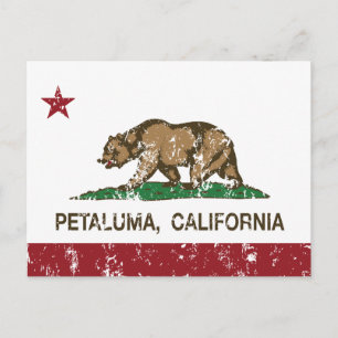 California State Flag Petaluma Briefkaart