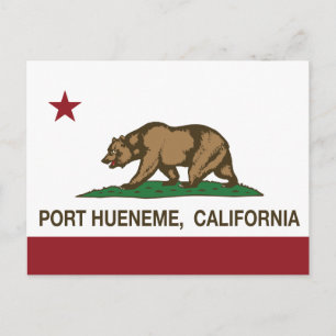California State Flag Port Hueneme Briefkaart