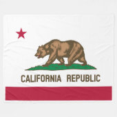 California State Flag Print Patriot Fleece Deken (Voorkant (Horizontaal))