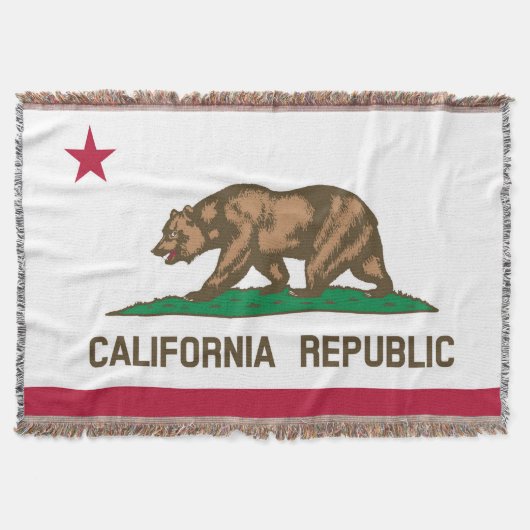 California State Flag Print Patriottisch Deken (Voorkant)