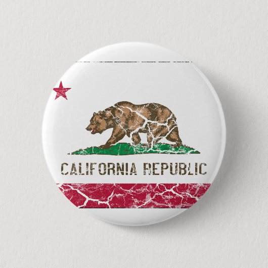 California State Flag Ronde Button 5,7 Cm (Voorkant)