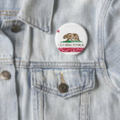 California State Flag Ronde Button 5,7 Cm (In situ)