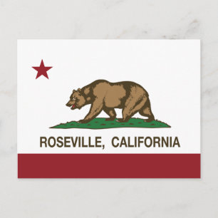 California State Flag Roseville Briefkaart