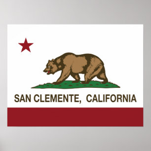 California State Flag San Clemente Poster