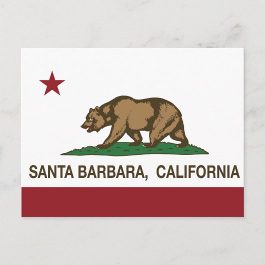 California State Flag Santa Barbara Briefkaart (Voorkant)