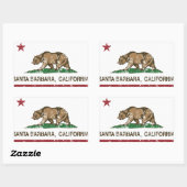 California State Flag Santa Barbara Rechthoekige Sticker (Vel)