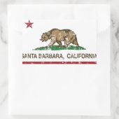 California State Flag Santa Barbara Rechthoekige Sticker (Tas)