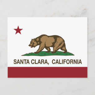 California State Flag Santa Clara Briefkaart