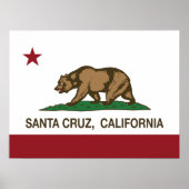 California State Flag Santa Cruz Poster (Voorkant)
