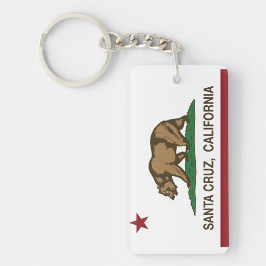 California State Flag Santa Cruz Sleutelhanger (Voorkant)