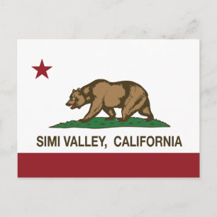 California State Flag Simi Valley Briefkaart