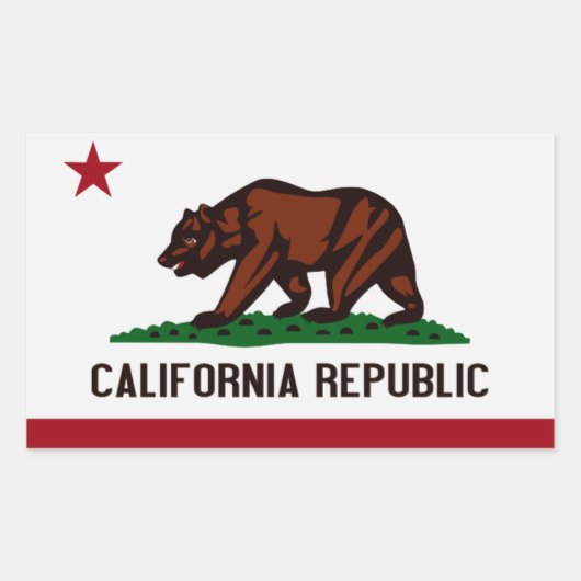 California State Flag Sticker (Voorkant)
