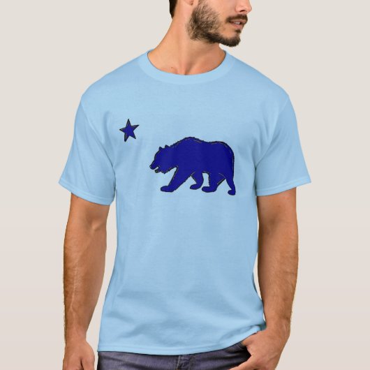 California State flag symbol blue beer jongens t-s T-shirt (Voorkant)
