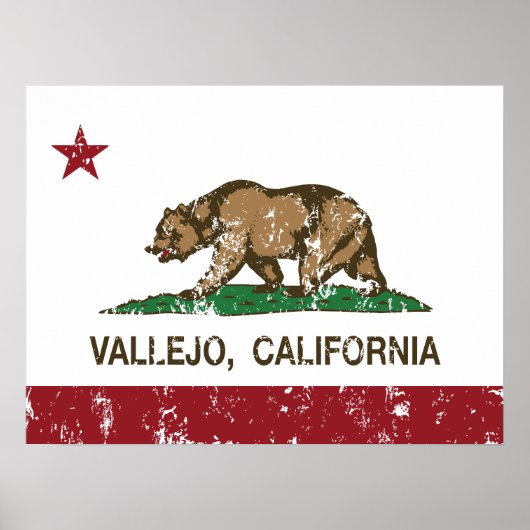 California State Flag Vallejo Poster (Voorkant)