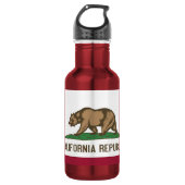 California State Flag Vrijheidsfles Waterfles (Voorkant)