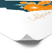 California State flower Poppy Silhouette floral Poster (Hoek)