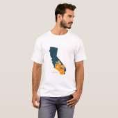 California State Flower Poppy Silhouette Floral T-shirt (Voorkant volledig)