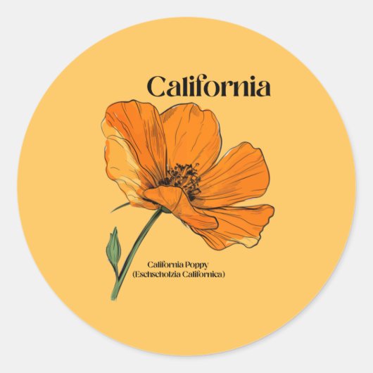 California State Flower Sticker (Voorkant)