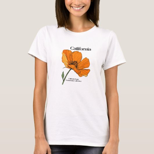 California State Flower T-shirt voor vrouwen (Voorkant)