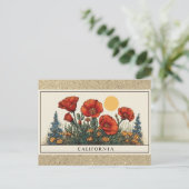 California State Flower Wildflower Briefkaart (Staand voorkant)