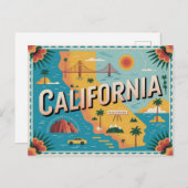 California State geïllustreerde kaart (Voorkant / Achterkant)