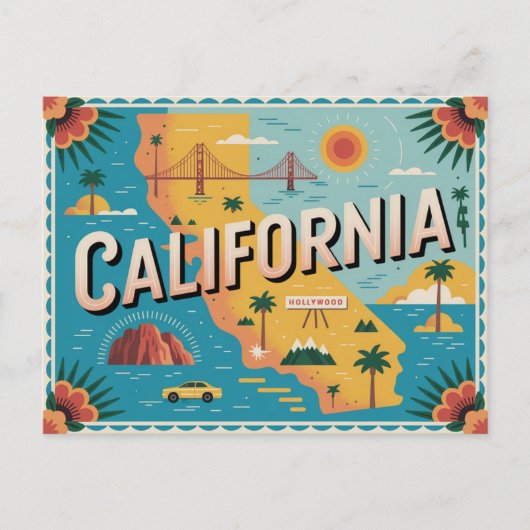 California State geïllustreerde kaart (Voorkant)