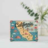 California State geïllustreerde kaart (Staand voorkant)
