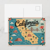 California State geïllustreerde kaart (Voorkant / Achterkant)