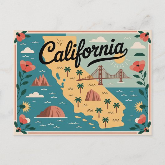 California State geïllustreerde kaart (Voorkant)