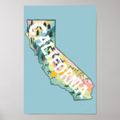 California State Illustrated Map Poster (Voorkant)
