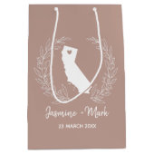 California State-kaart bestemming bruiloft gunsten Medium Cadeauzakje (Voorkant)