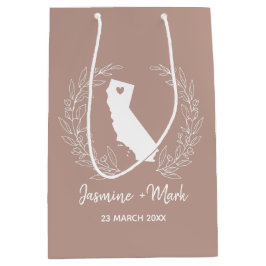 California State-kaart bestemming bruiloft gunsten Medium Cadeauzakje