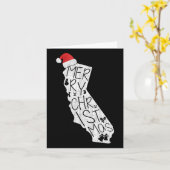 California State-kerstfoto Ugly Xmas Sweat Kaart (Gele Bloem)