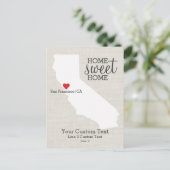 California State Liefdeskaart Home Sweet Home Aang Aankondigingskaart (Staand voorkant)
