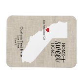 California State Love Home Sweet Home Custom Map Magneet (Horizontaal)
