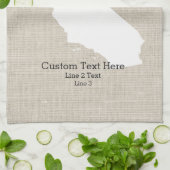California State Love Home Sweet Home Custom Map Theedoek (Gevouwen)