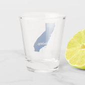 California State Map Belong Shot Glas (Achterkant)