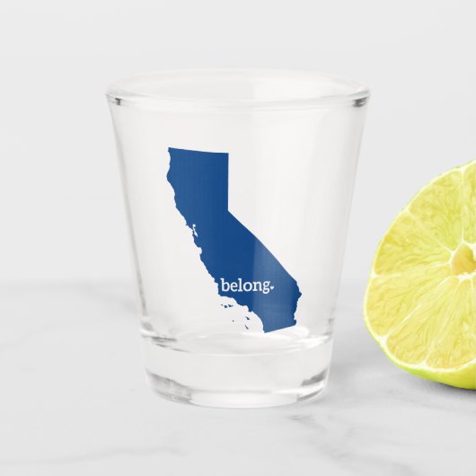 California State Map Belong Shot Glas (Voorkant)