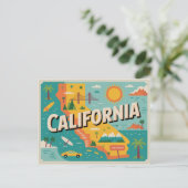 California State Map Briefkaart (Staand voorkant)