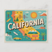 California State Map Briefkaart (Voorkant)
