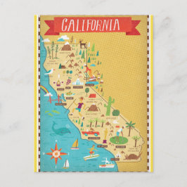 California State Map Briefkaart
