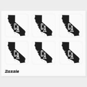 California State Map CA Afkorting Stickers (Vel)