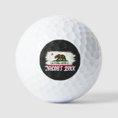 California State Map Flag Design | Golden State Golfballen (Voorkant)