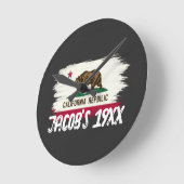 California State Map Flag Design | Golden State Ronde Klok (Hoek)